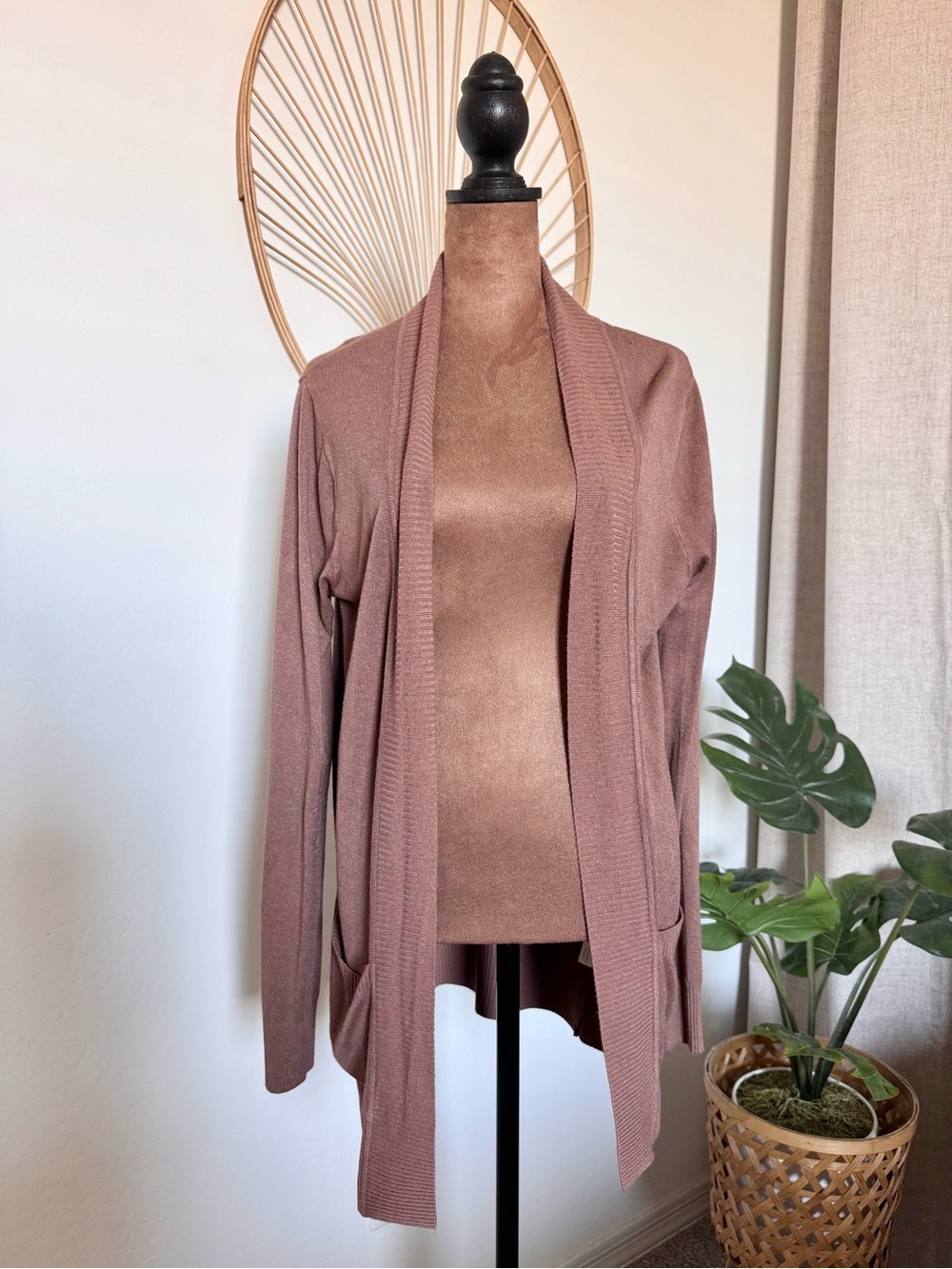 NWT! Rust Brown Open-Front Cardigan
